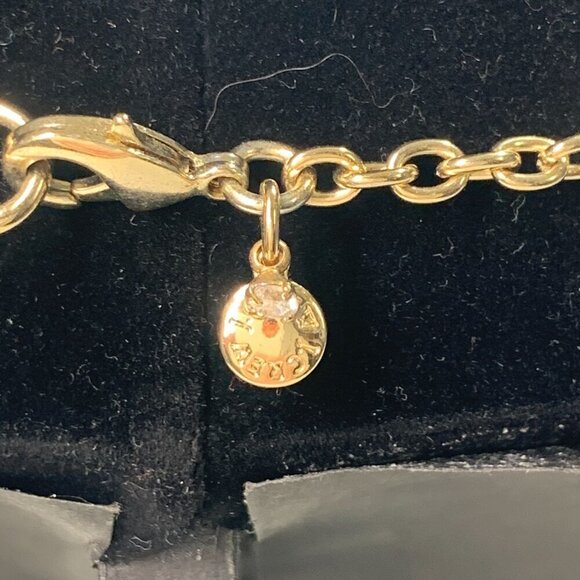 J.Crew Rope Length Beaded Jeweled Necklace Gold Green Blue Clear Crystal 32"L - Picture 5 of 7